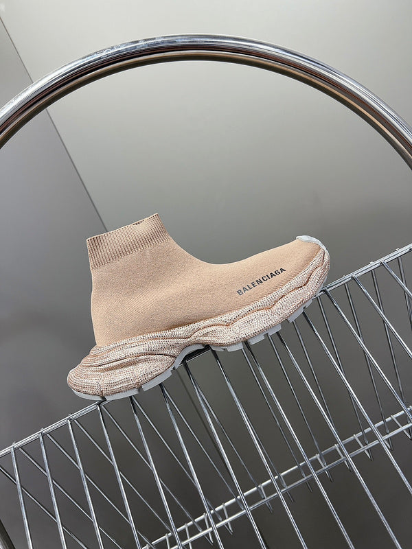 Balenciaga Beige Classic Ballet Flats - Front View