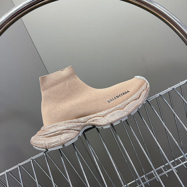 Balenciaga Beige Classic Ballet Flats - Front View