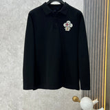 Back view of Louis Vuitton luxury clothing with label-forward styling