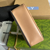 Front view of classic polished women's handbag – women's designer-style accessory