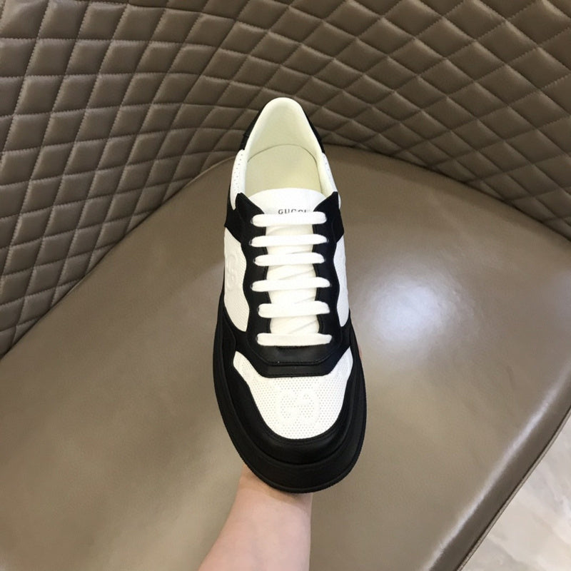 Gucci two-tone luxury sneakers view 4 breathable knit upper