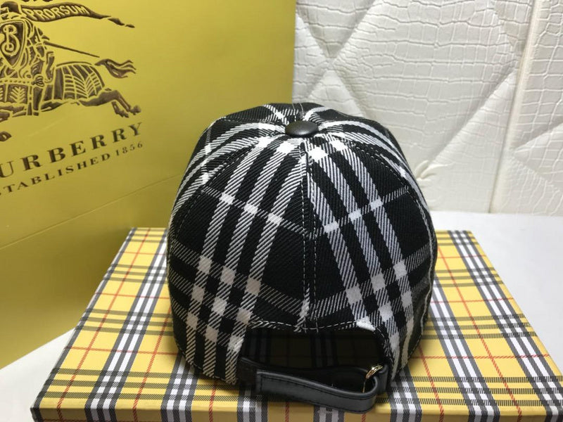 Angled view of Burberry unisex cap
