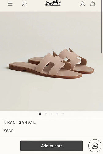 Hermes sandals Style 060 - logo and branding close-up