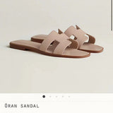 Hermes sandals Style 060 - logo and branding close-up
