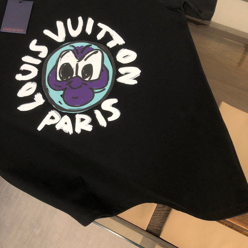 Back view of Louis Vuitton cotton t-shirt with label-forward styling