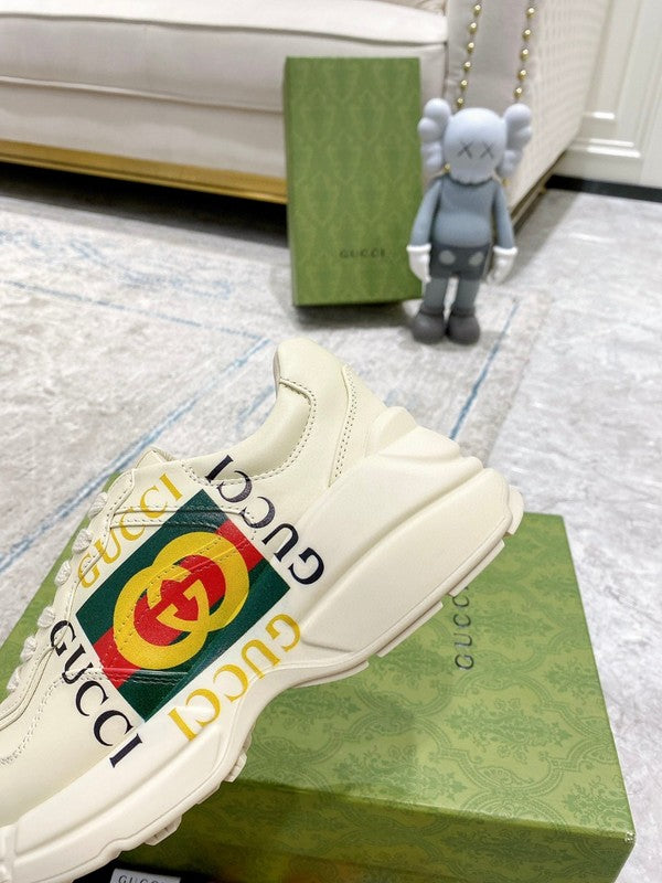 Gucci bold contrast luxury sneakers view 4 sleek tonal finish