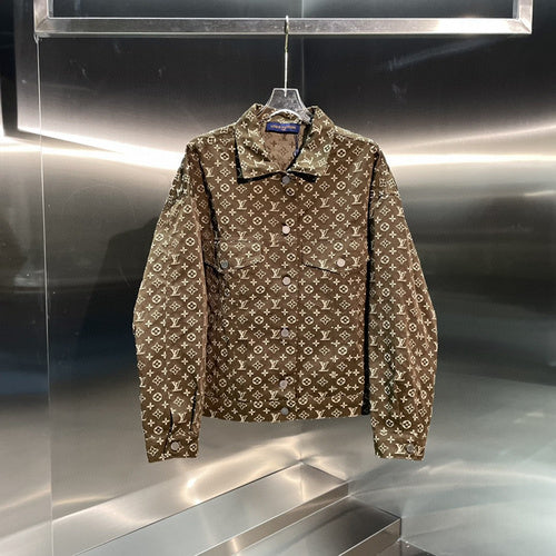 Front view of Louis Vuitton luxury clothing with streetwear-inspired cut