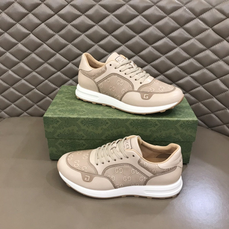 Gucci muted earth tones luxury sneakers view 8 everyday casual design