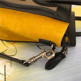 Close-up detail of statement sleek women's handbag – women's designer-style accessory