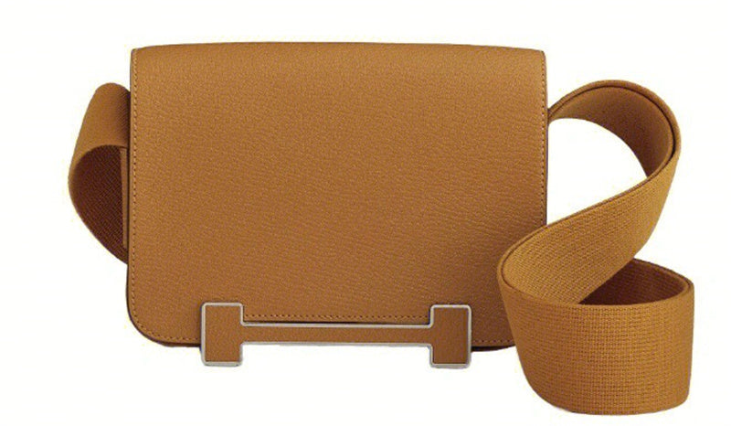 Side view of sophisticated structured handbag
