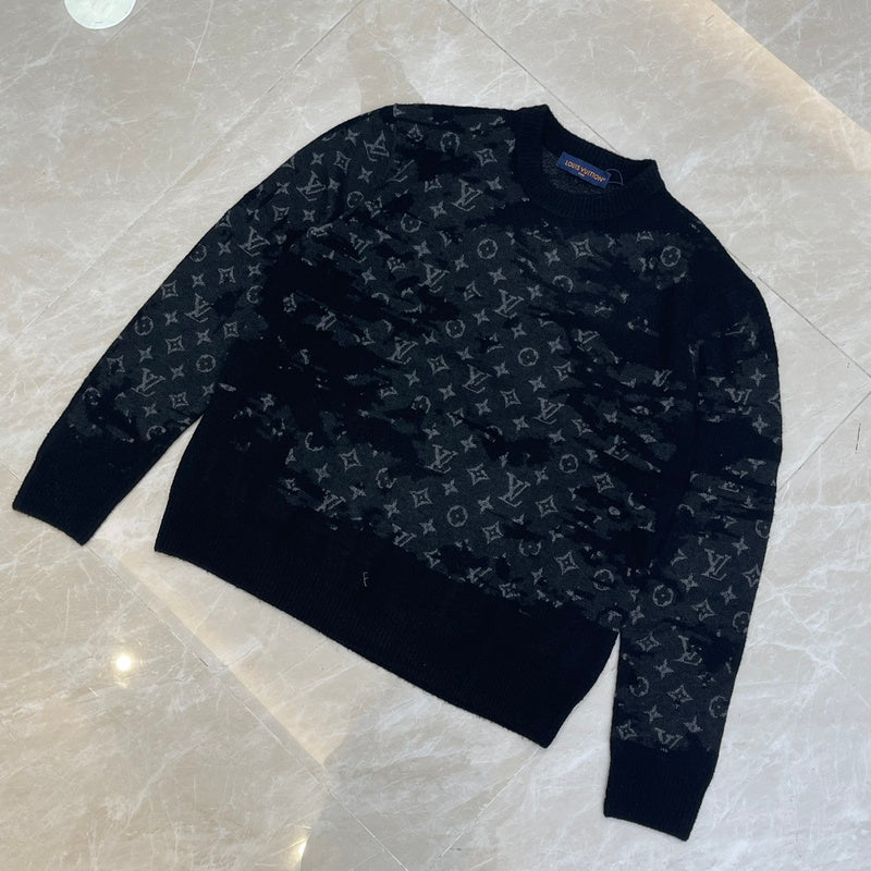Close-up detail shot of Louis Vuitton luxury clothing with streetwear-inspired cut