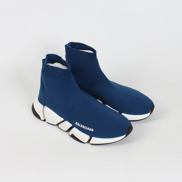 Balenciaga Beige Chunky Platform Sneakers - Angled View