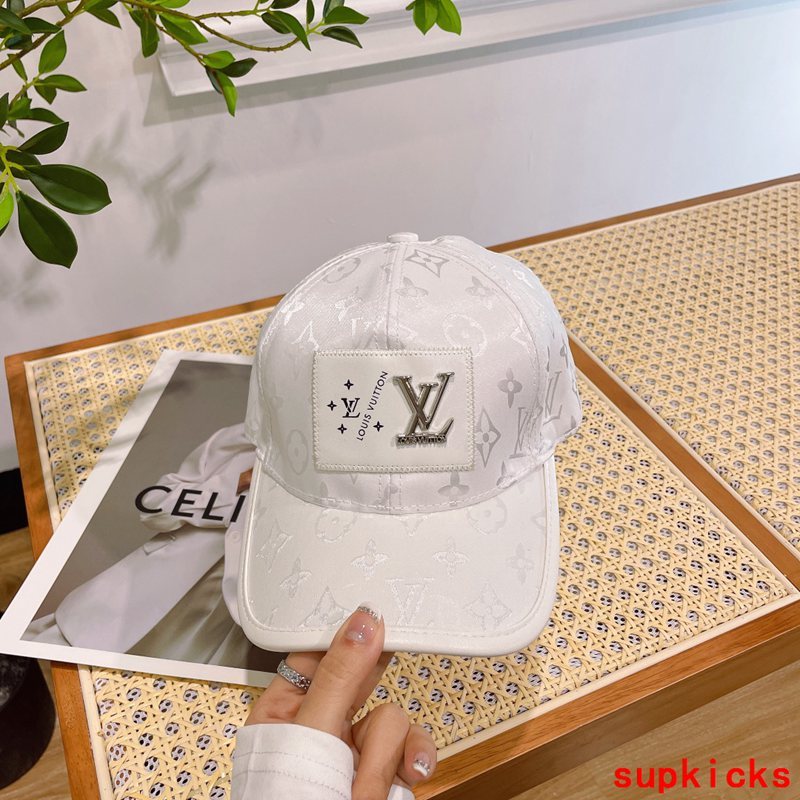 Close-up detail view of Louis Vuitton unisex cap