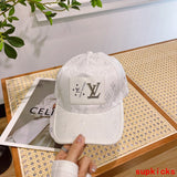 Close-up detail view of Louis Vuitton unisex cap
