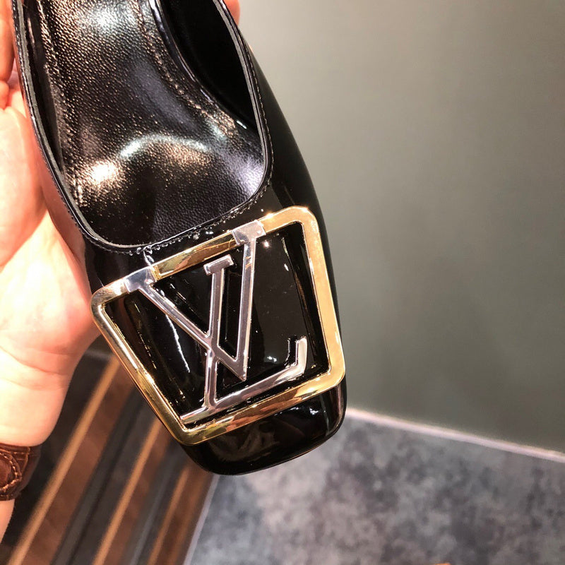 Close-up of Louis Vuitton shoes craftsmanship