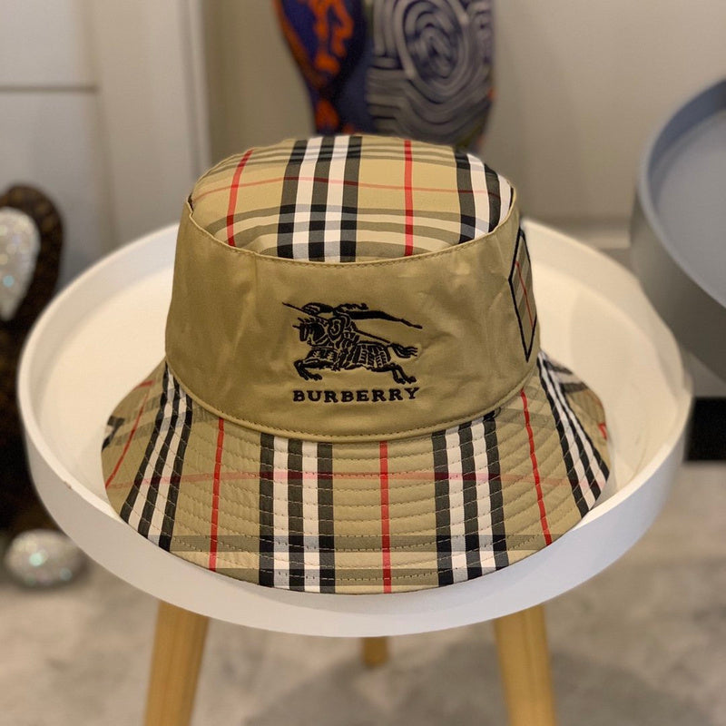Close-up detail view of Burberry unisex cap