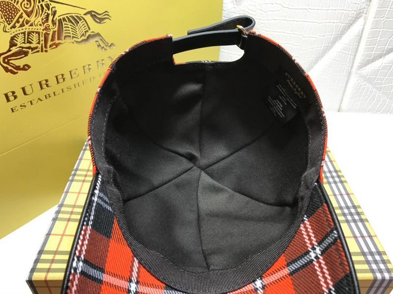 Close-up detail view of Burberry unisex cap