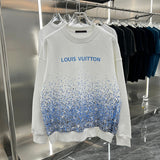 Front view of Louis Vuitton luxury clothing with tailored silhouette