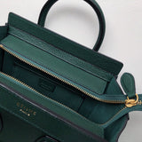Side profile of signature statement women's handbag – women's premium purse
