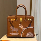 Side view of smart structured handbag