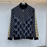 Back view of Gucci luxury clothing with logo-detail design