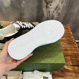 Gucci stone beige luxury sneakers view 8 bold athletic profile