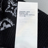 Side profile of Louis Vuitton luxury clothing with monogram-inspired silhouette