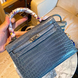 Close-up detail of classic bag design