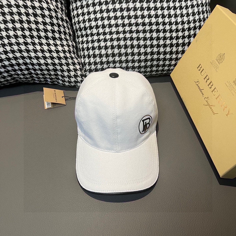 Close-up detail view of Burberry unisex cap