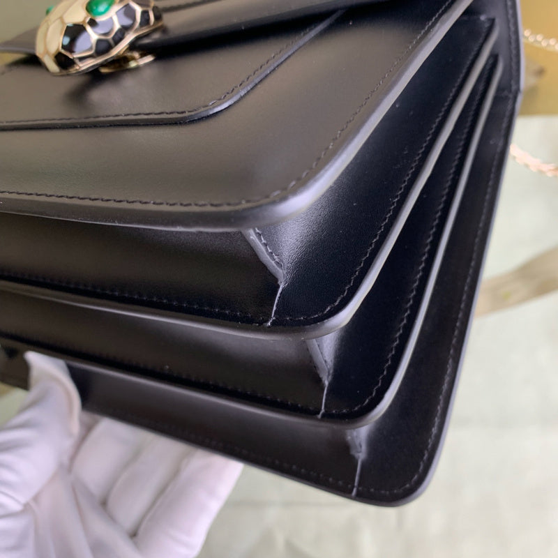 Bold Faux Leather Handbag - Polished Finish | Women's Statement Accessory #1693 - hardware and detail close-up (image 5) of designer-inspired handbag