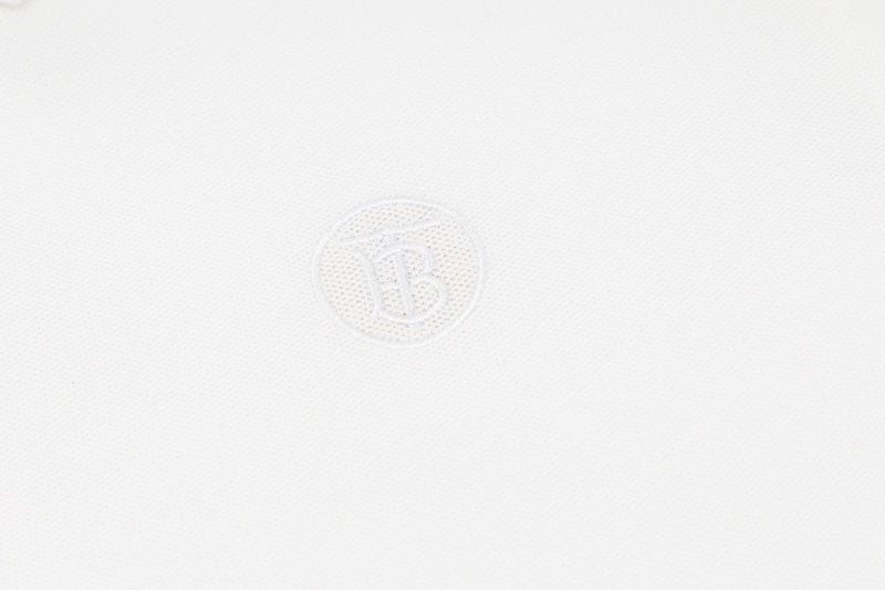 Front view of Polo cotton polo shirt with monogram-inspired silhouette
