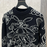 Front view of Louis Vuitton luxury clothing with label-forward styling