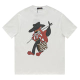 Side profile of Louis Vuitton cotton t-shirt with monogram-inspired silhouette