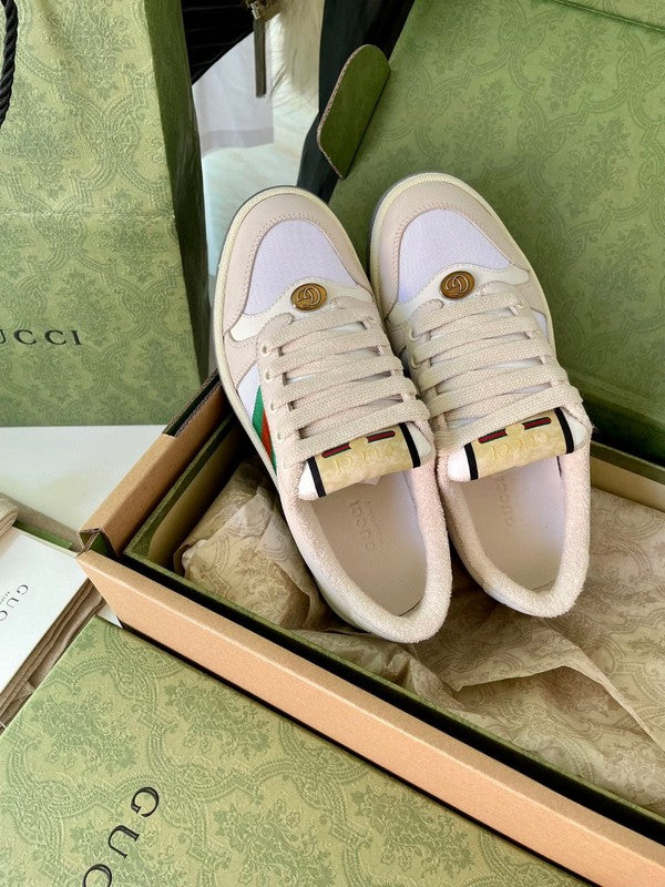 Gucci sneakers detailed view showing premium designer craftsmanship