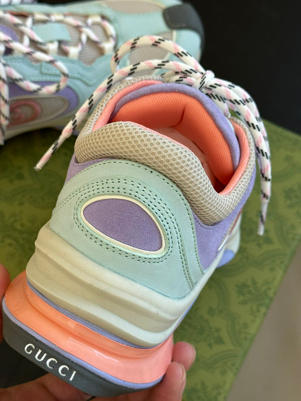 Gucci crisp white luxury sneakers view 9 heritage-inspired look