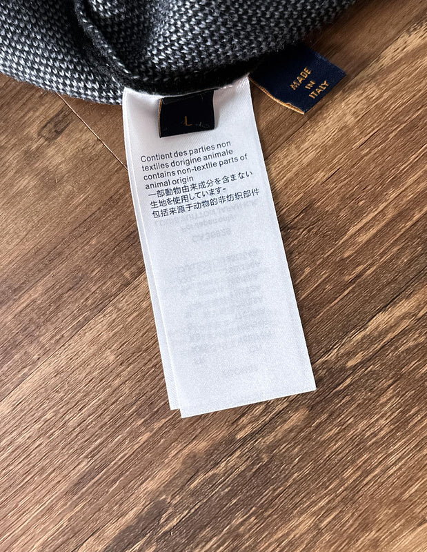 Back view of Louis Vuitton luxury clothing with logo-detail design