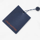Close-up detail shot of Louis Vuitton cotton t-shirt with logo-detail design