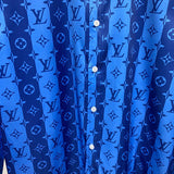 Full styled look of Louis Vuitton cotton t-shirt with signature branding