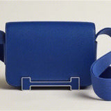 Side view of sophisticated structured handbag