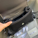 Structured Vegan Leather Handbag - Statement Silhouette | Women's Premium Handbag #334 - texture close-up (image 9) of designer-inspired handbag
