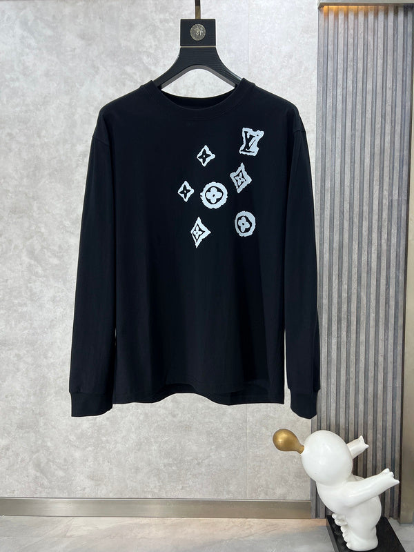 Back view of Louis Vuitton luxury clothing with logo-detail design