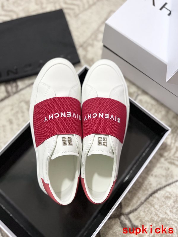 Givenchy Burgundy Pointed-Toe Flats - Angled View
