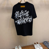 Side profile of Louis Vuitton cotton t-shirt with signature branding