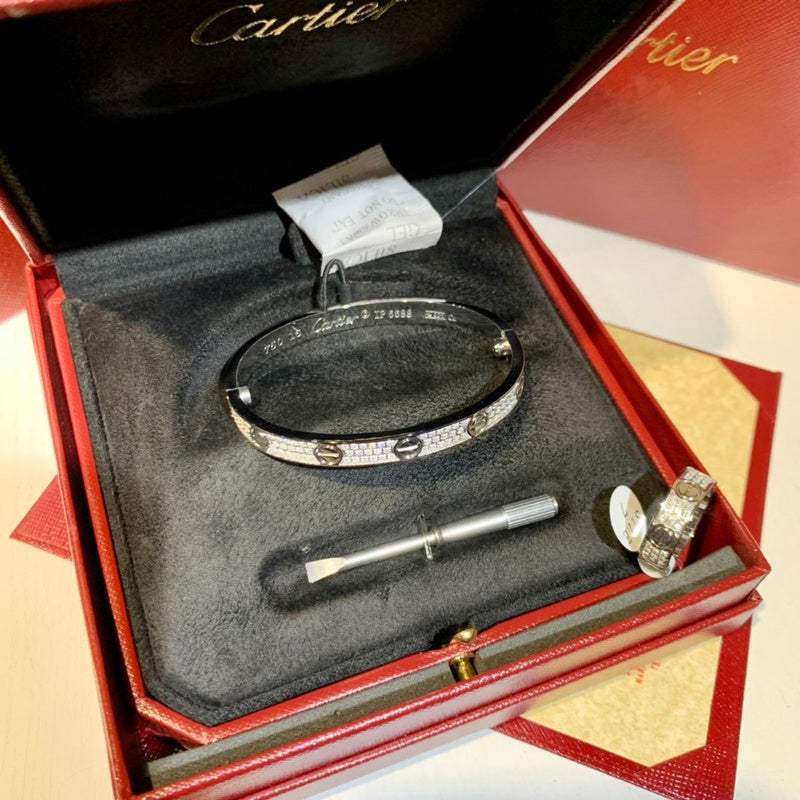 Close-up detail view of Cartier unisex jewelry piece
