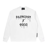 Back view of Gucci luxury clothing with signature branding