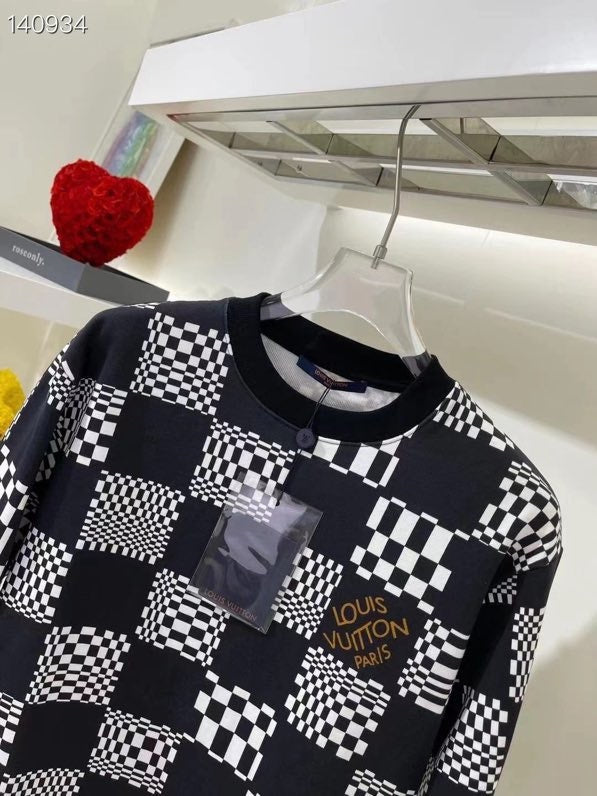 Side profile of Louis Vuitton luxury clothing with runway-inspired design
