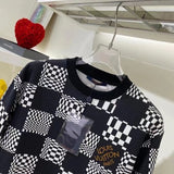 Side profile of Louis Vuitton luxury clothing with runway-inspired design