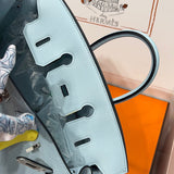 Close-up detail of modernist bag design