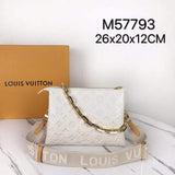 Front view of statement elevated women's handbag – women's everyday handbag