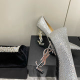 Three-quarter angle view of Saint Laurent luxury piece style No.007